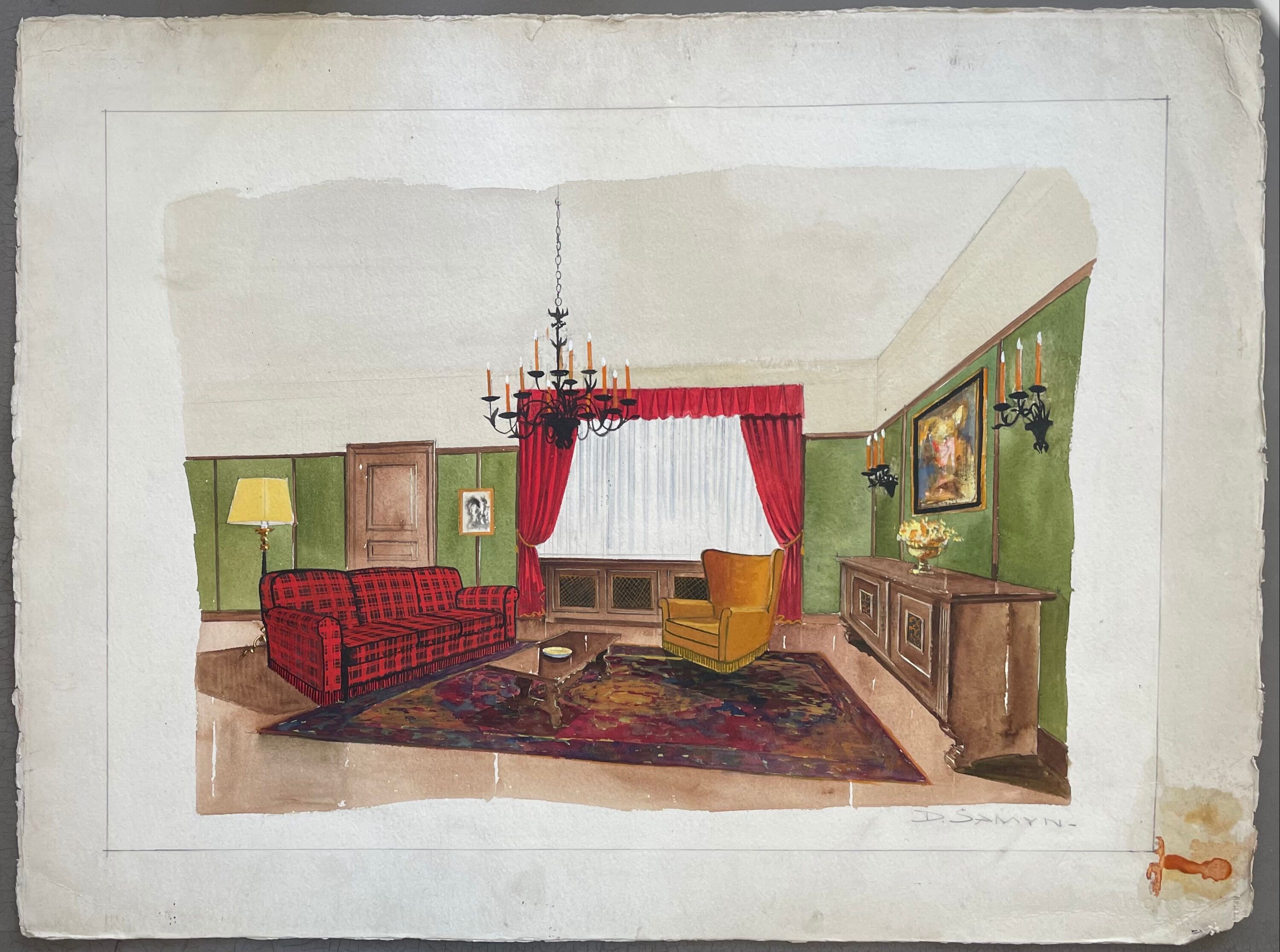 Painting decorative art interior architecture 30-50s