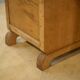 English desk in birch veneer with bee pattern marquetry from the 1950s.