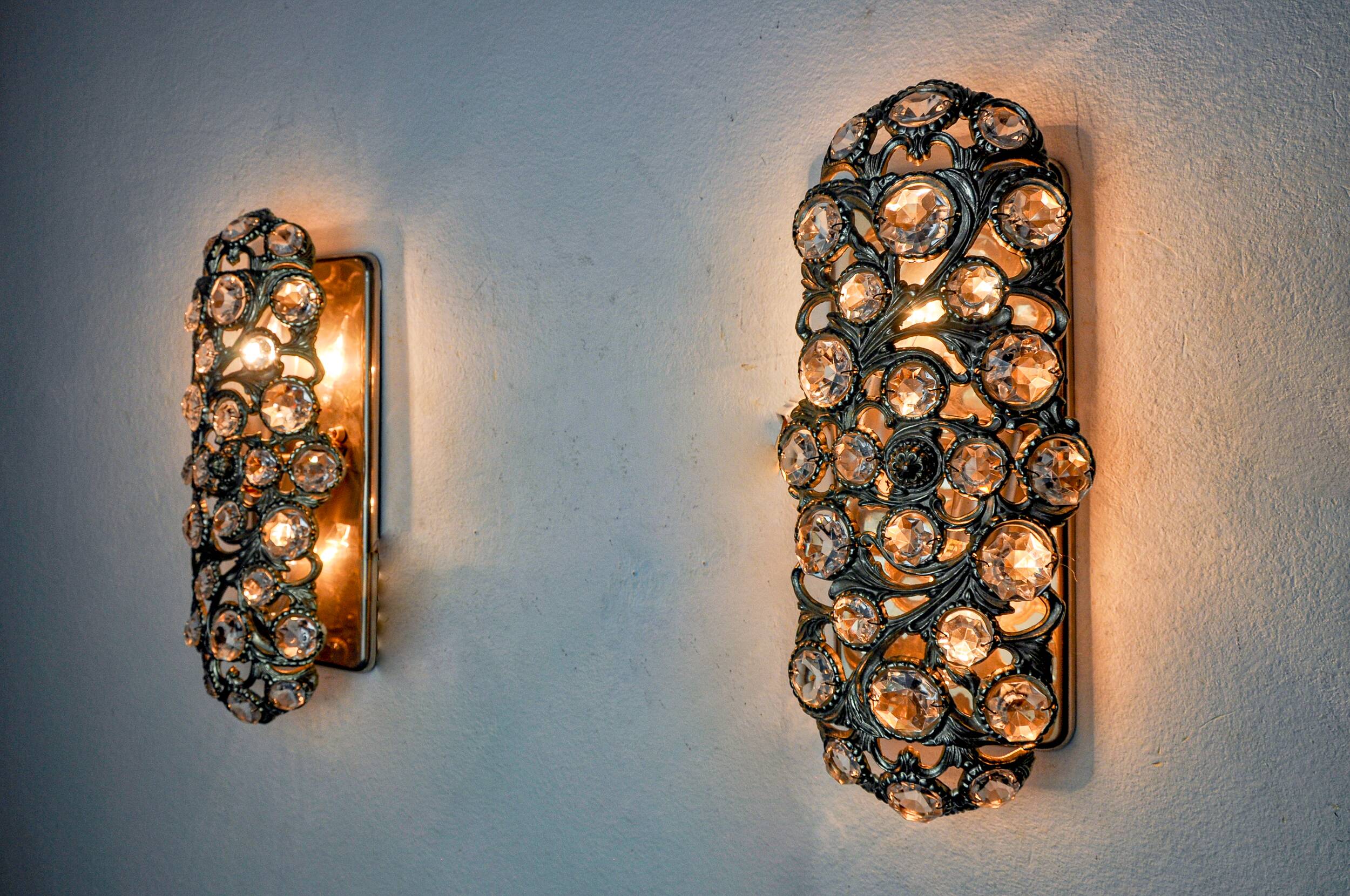 Pair of Palwa wall lights by Ernest Palm, 1960, Spain