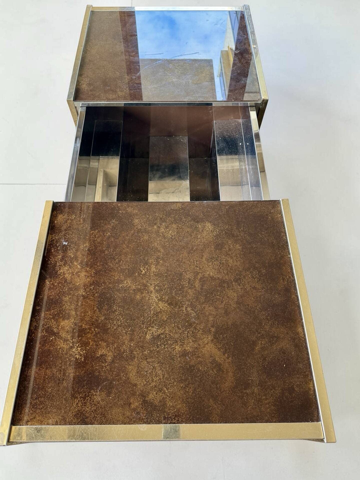 Coffee table bar Maison Lancel, Willy Rizzo style