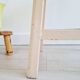 Tabouret de peintre bois blanc - assise bleue