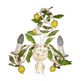 Wire wall lamp decorated with lemons