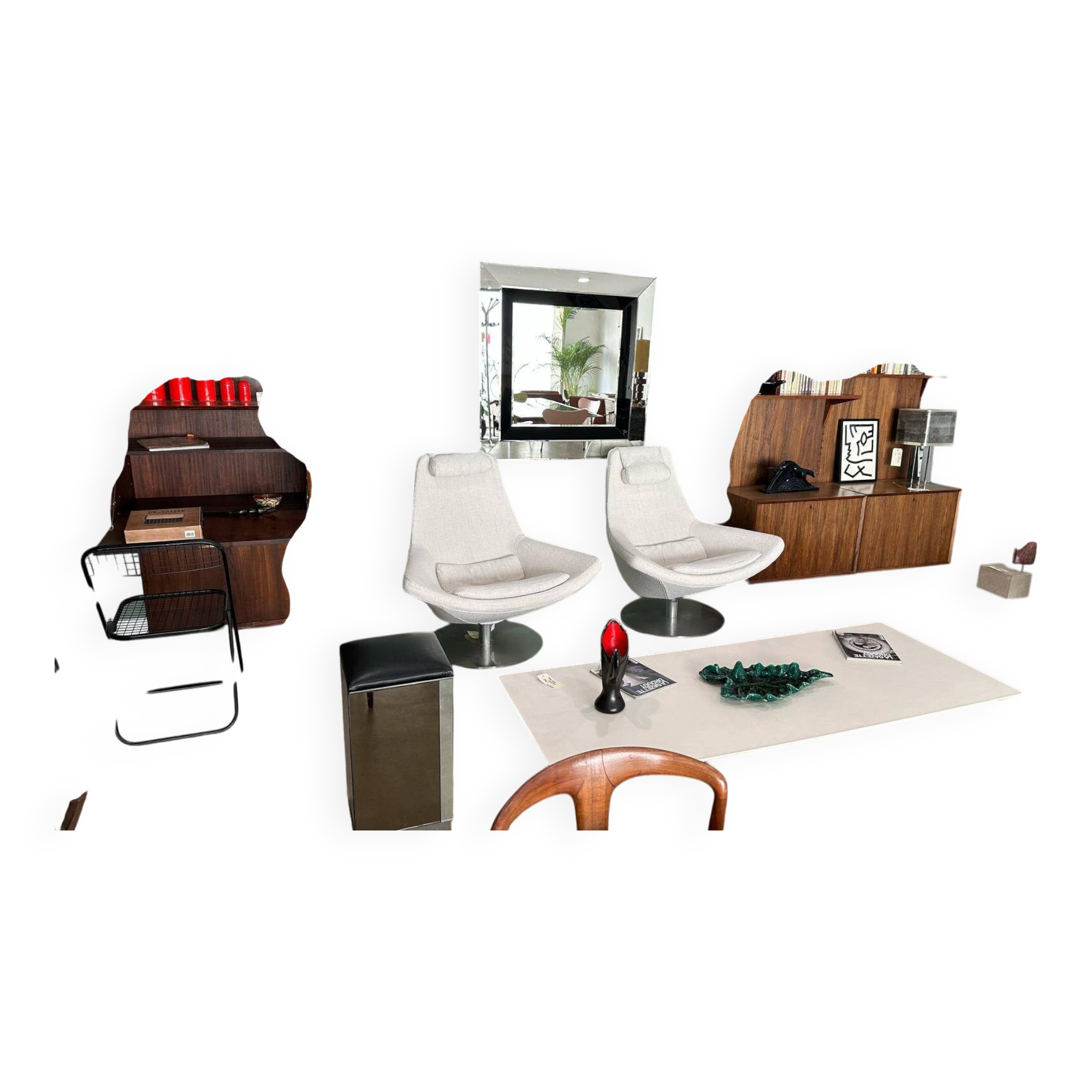 2 B&B Italia armchairs by Jeffrey Bernett