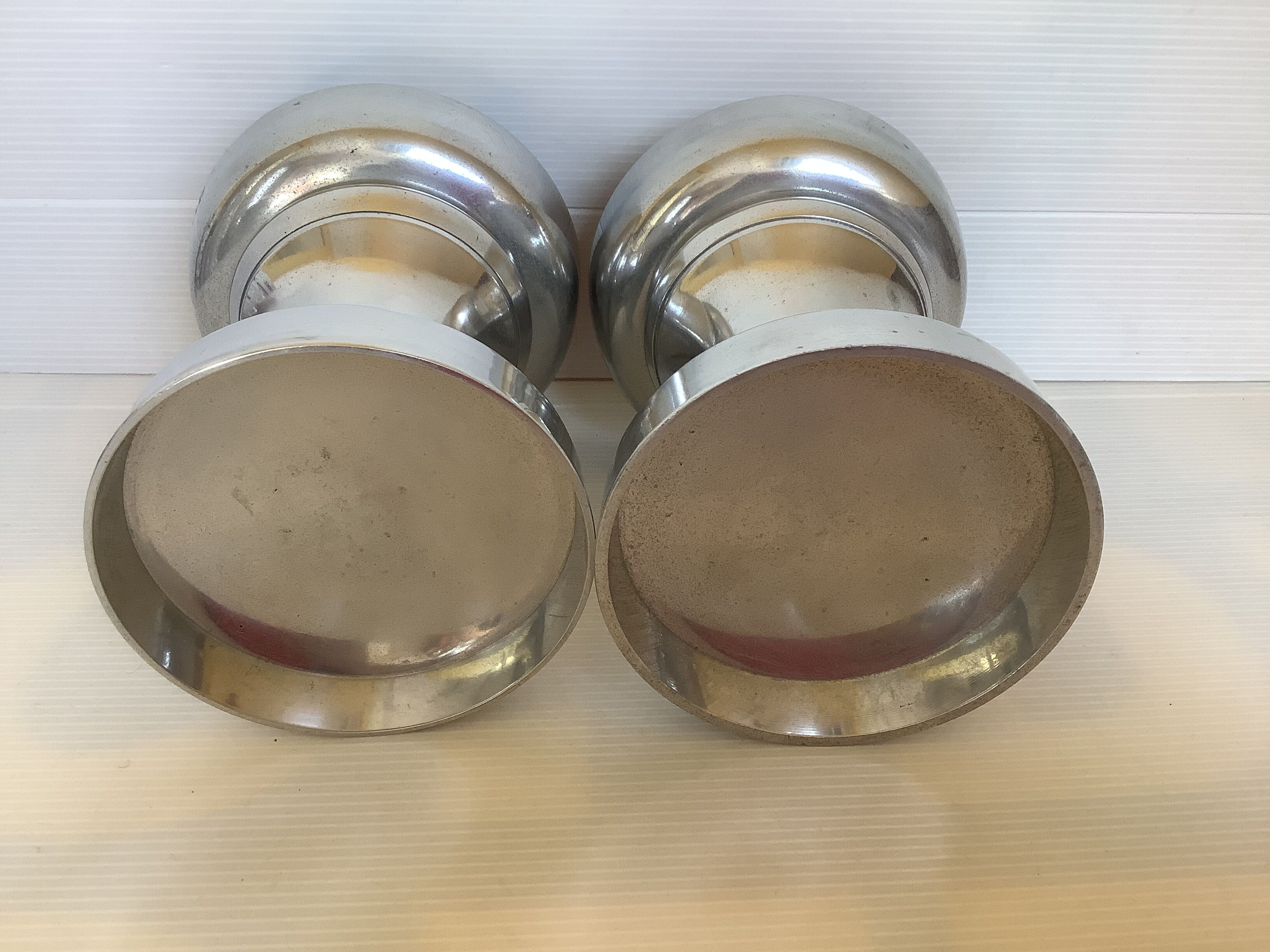 Pair of silver candle holders