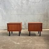 Pair of teak bedside tables, 1970s