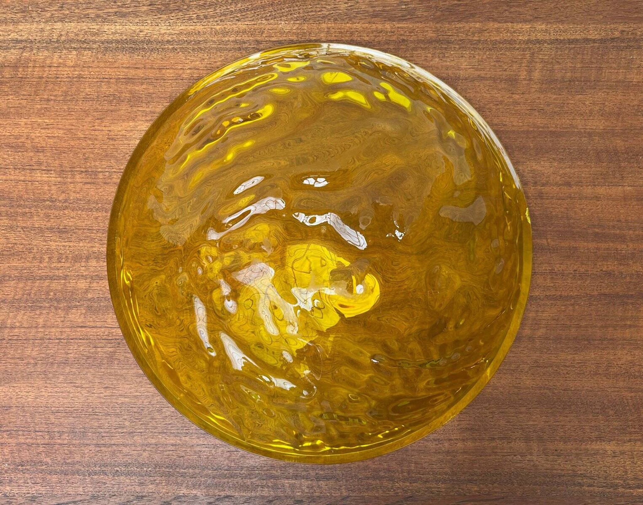 Vintage Italian Large Rare Yellow Moon Bowl from Mario Bellini for Kartell