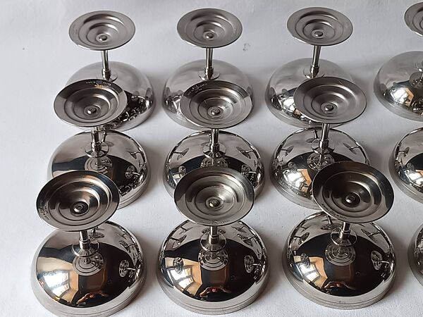 12 coupes par Letang & Remy France vintage inox 18/10 design vintage