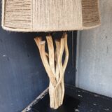 Lampe de salon en bois flotté