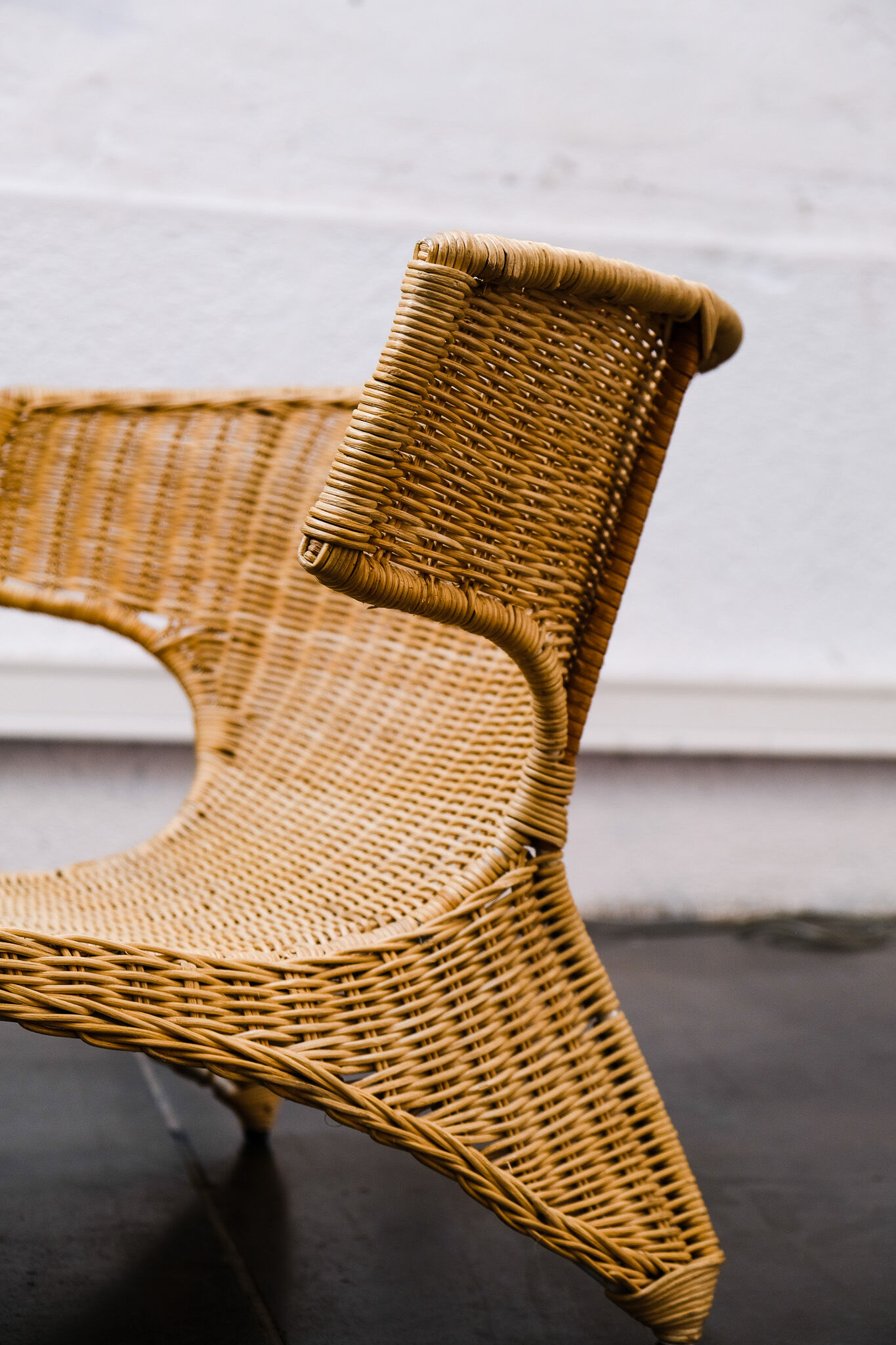 Rattan chaise longue Monika mulder