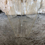 Ancien porte revues plexi transparent & anse laiton