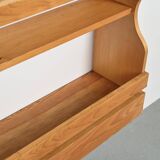 Pine wall-mounted sideboard, Les Arcs 1800, circa 1970