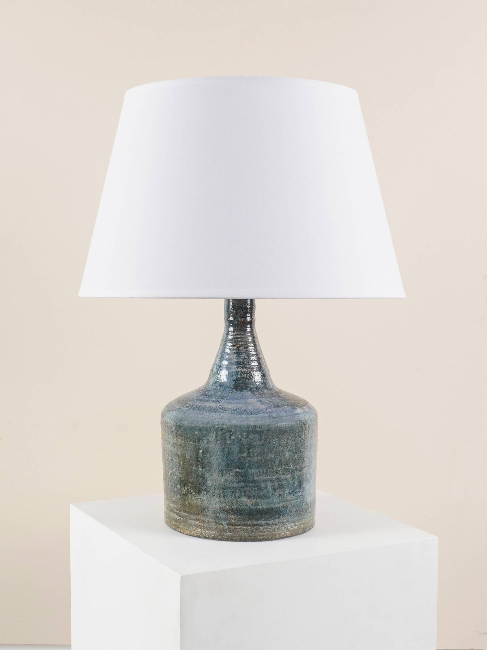 SCANDINAVIAN WORK, Vintage signed ceramic lamp, Sweden, circa 1960