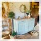 Carved flowered sideboard
