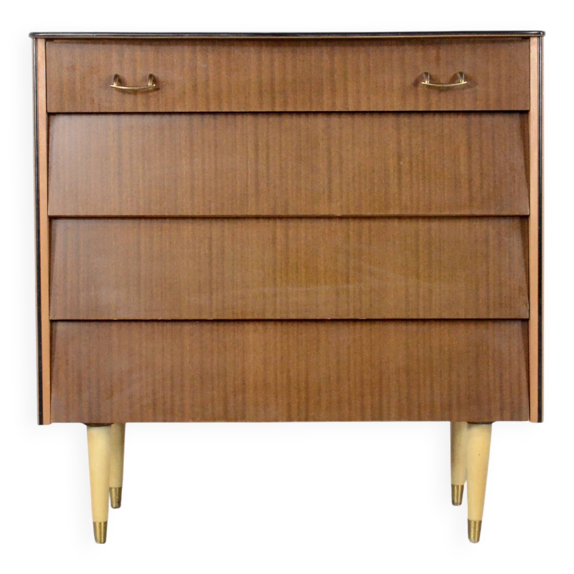 Commode / commode haute vintage du milieu du siècle Avalon en teck.