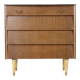 Commode / commode haute vintage du milieu du siècle Avalon en teck.