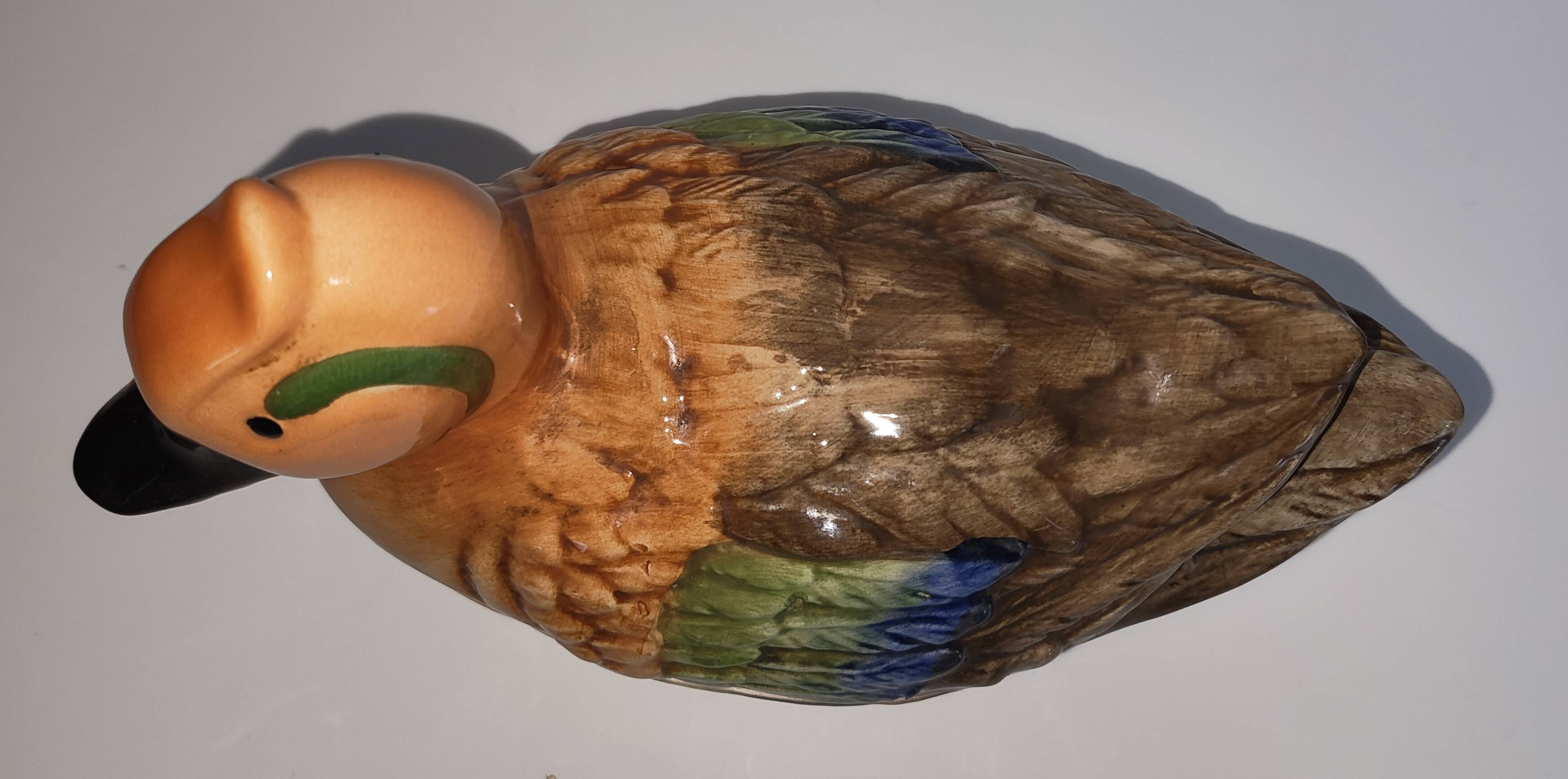 Duck Teal Terrine in Faience – Michel Caugant – Vintage