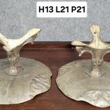 Pair of gilt bronze bowls or cups, Art Nouveau period, circa 1900