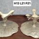 Pair of gilt bronze bowls or cups, Art Nouveau period, circa 1900