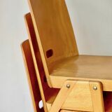 Series of 4 stackable chairs