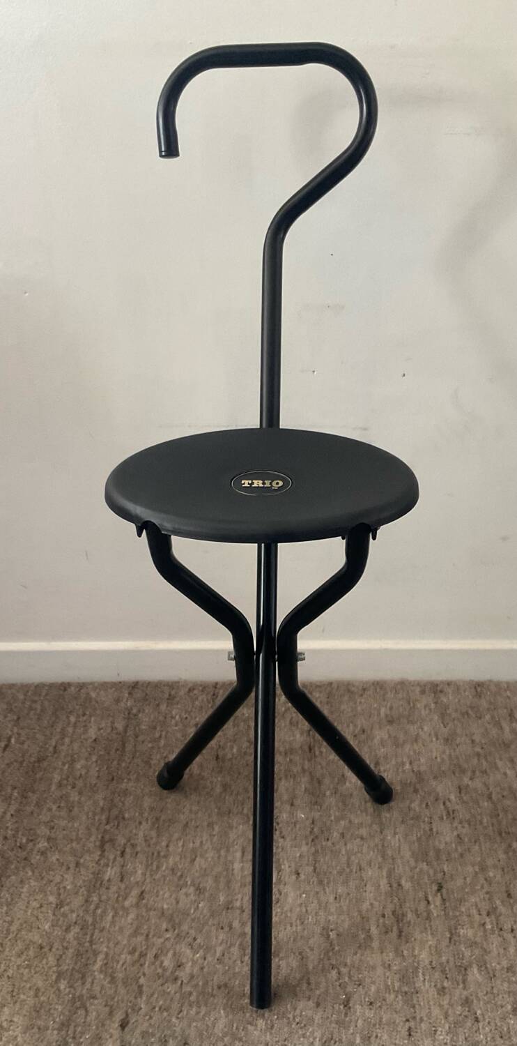 Vintage Cane Trio stool from the 70s-80s
