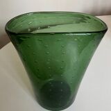 Empoli bubbles blown glass vase 1960