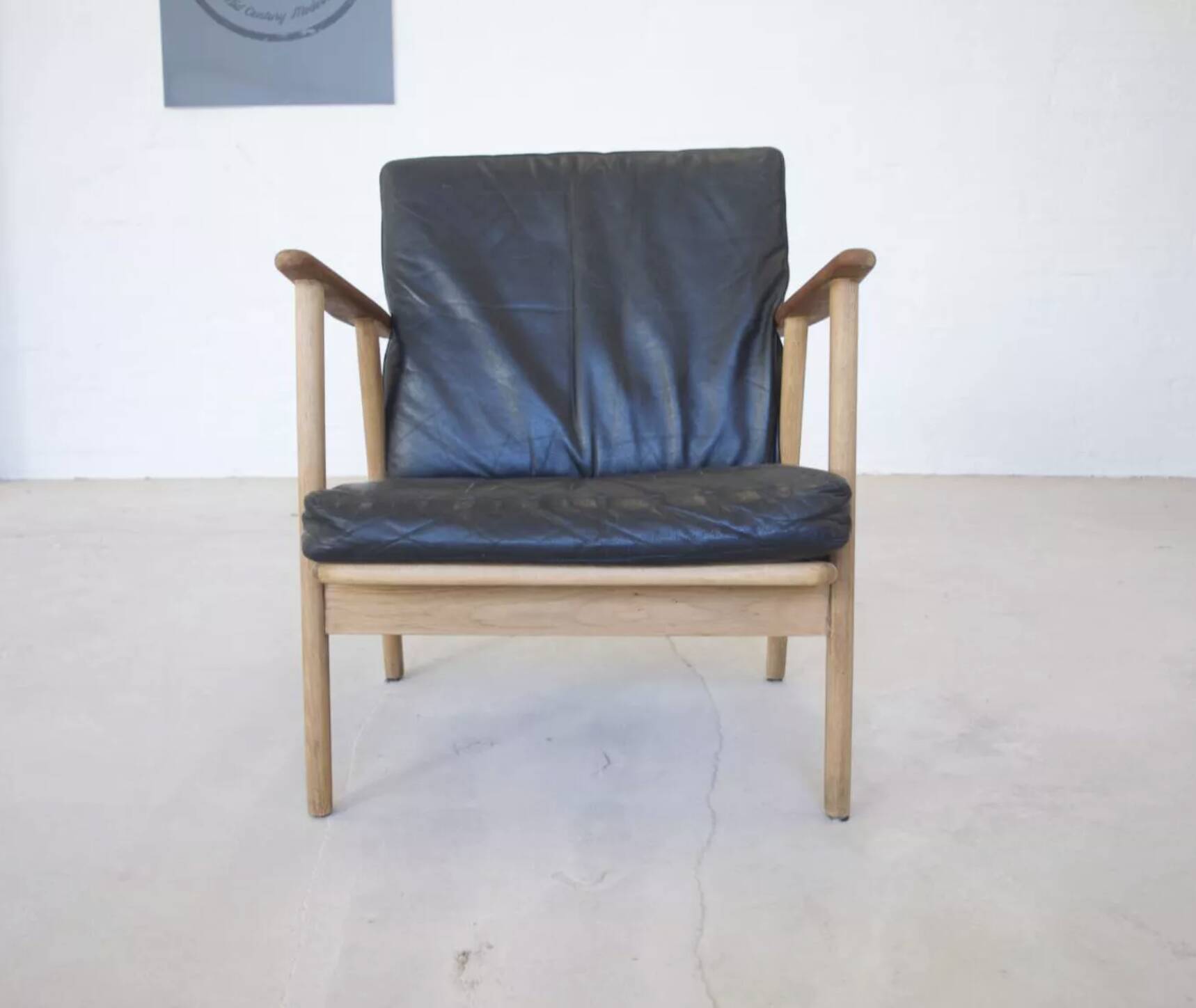 Danish mid-century teak & oak armchair, 1950s