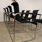 Lot de 8 chaises tubulaires, design d'Axel Bruchhäuser Tecta modèle D20 vintage