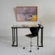 Artelano, glass and metal desk, France 1980