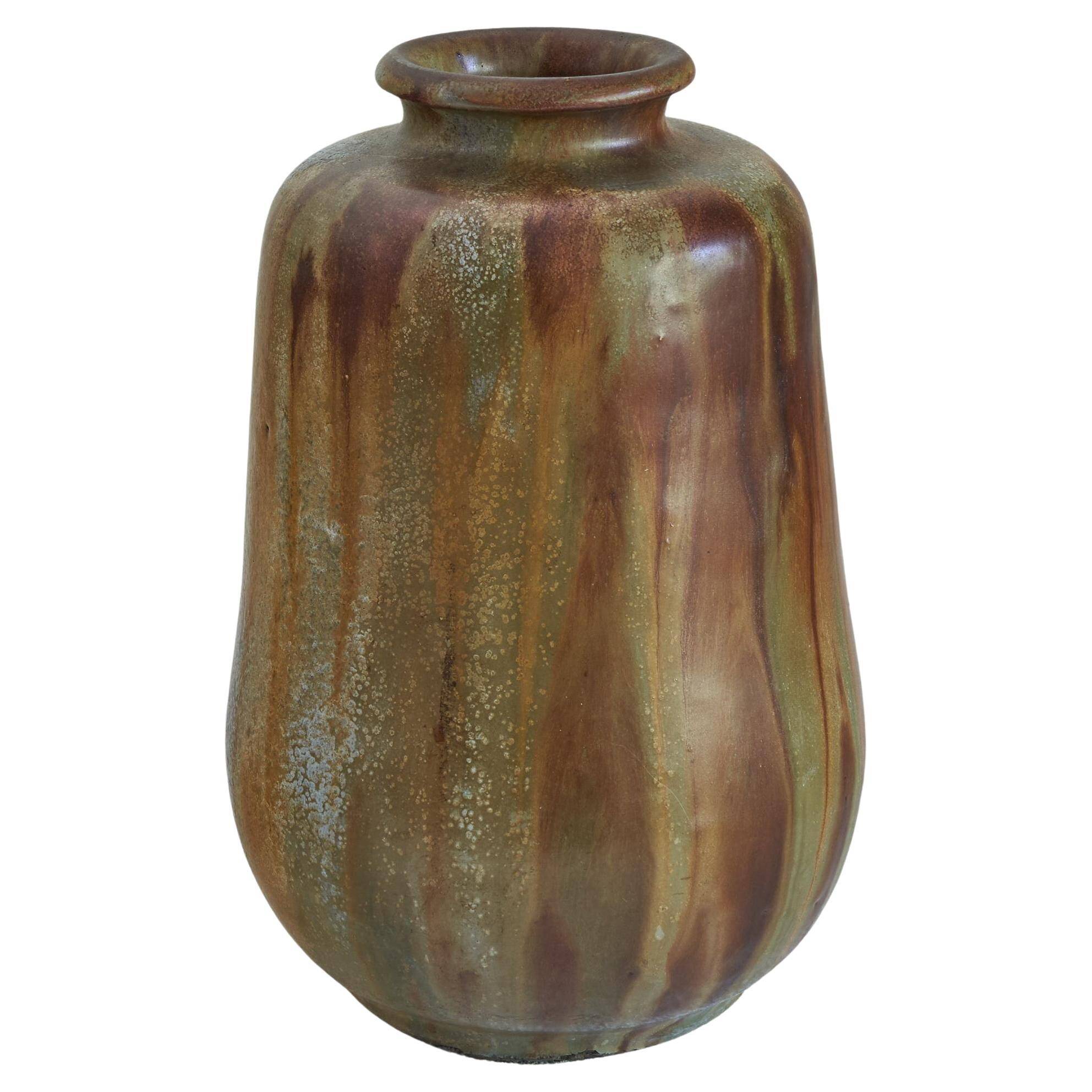 Salt-glazed stoneware vase by Willy Biron, 1950s.