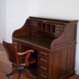 Mahogany cylinder desk