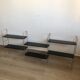 Vintage gold black string shelf 1960 144x60cm