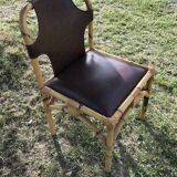 Bamboo coffee table and 3 chairs