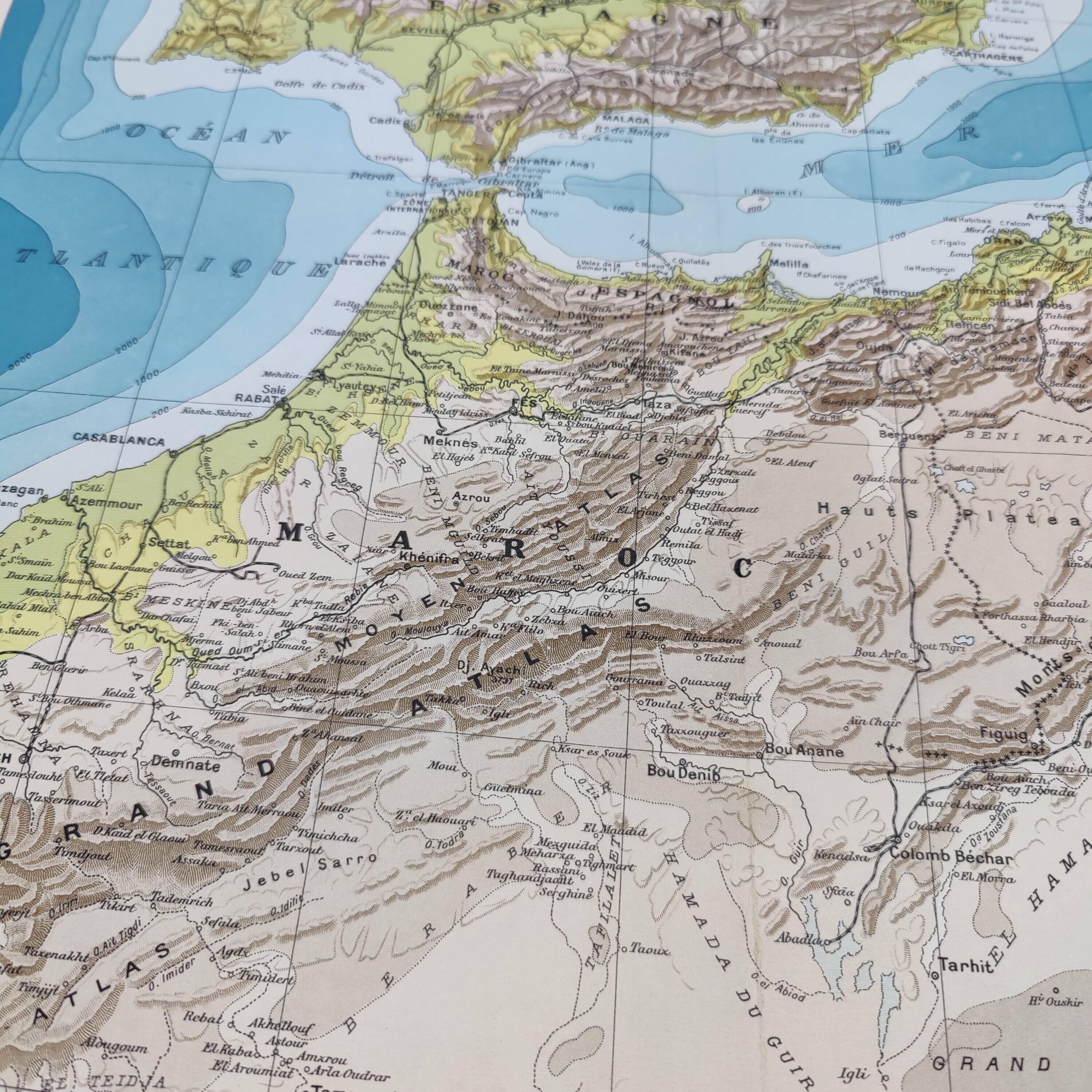 Carte Afrique du Nord 1950