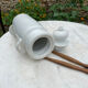 Pot à cornichons vintage porcelaine blanche