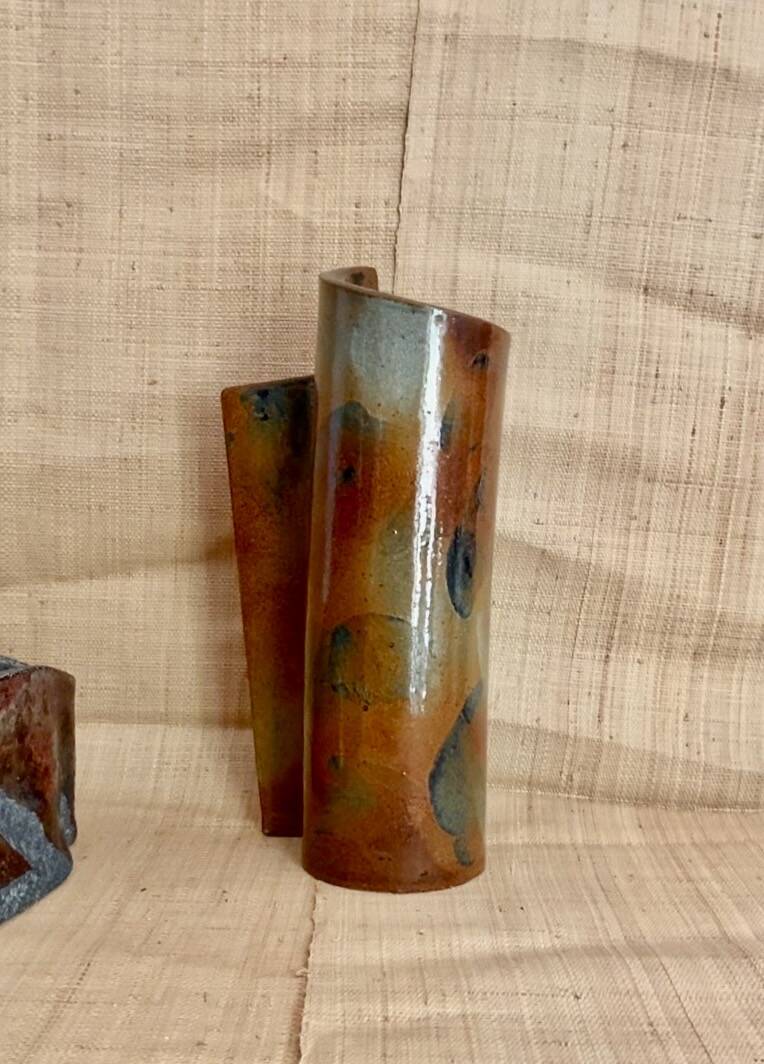 Free-form ceramic vase from the 1970s.