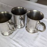 Pewter jug and cups set