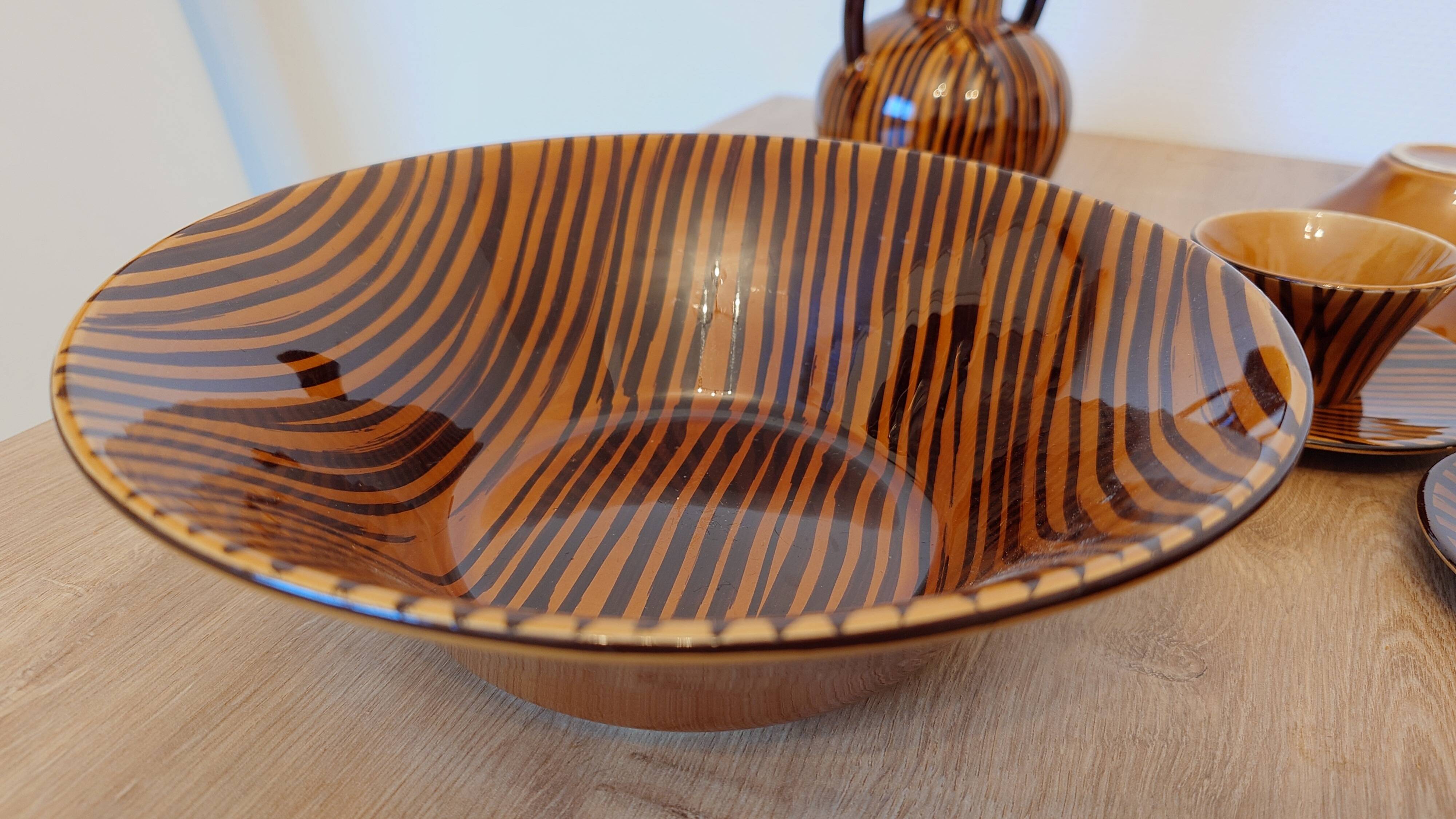 Sarreguemines Domino service, 1960s - 20 pieces