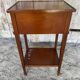 Antique Nightstand Entry Table Cherry Wood 3 Drawers Vintage #D995
