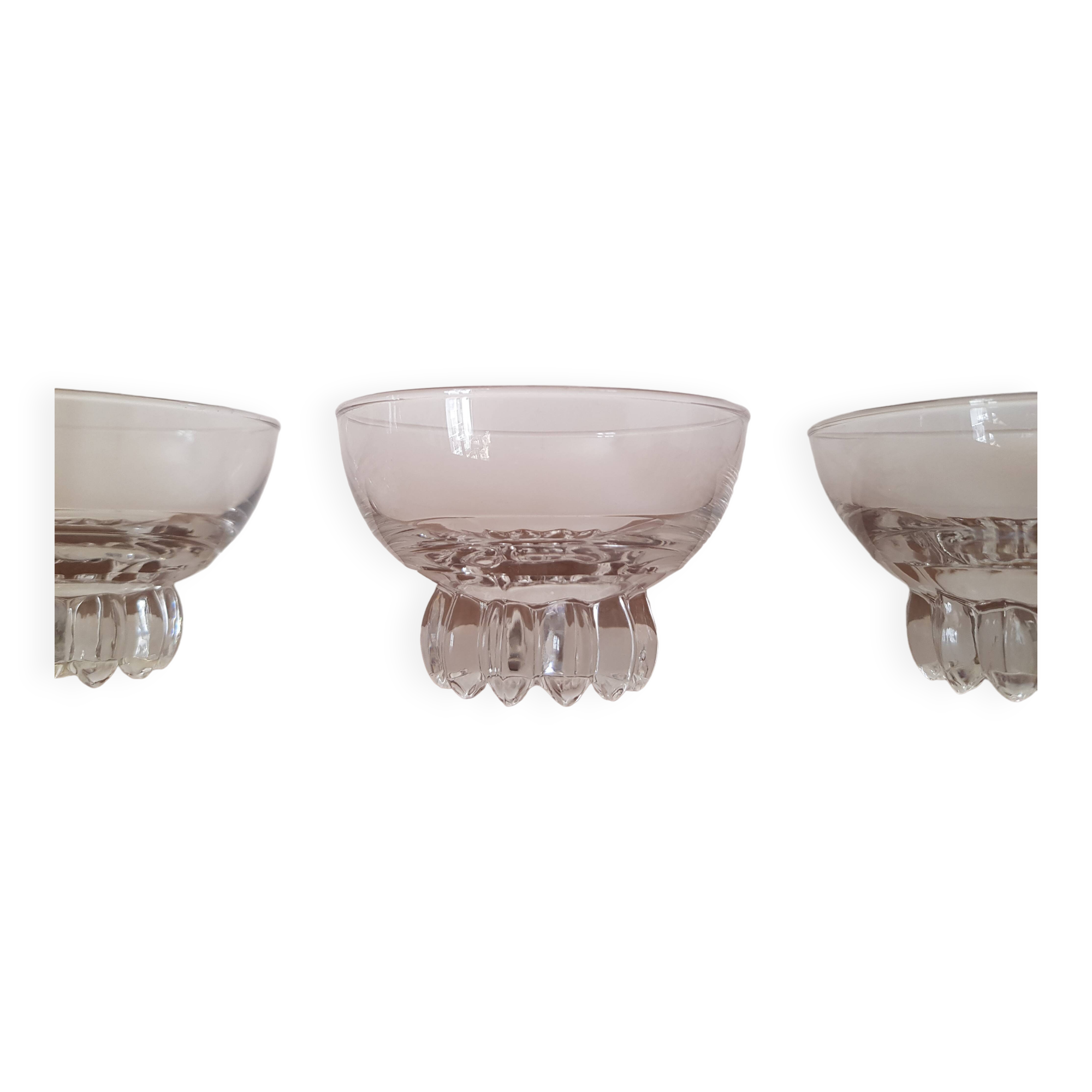 Lot de 3 verres art deco