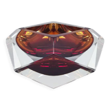 1960s Gorgeous Brown Ashtray or Catchall by Flavio Poli for Seguso. Made in Italy