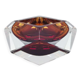 1960s Gorgeous Brown Ashtray or Catchall by Flavio Poli for Seguso. Made in Italy