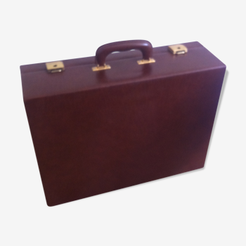 Valise vintage en simili cuir