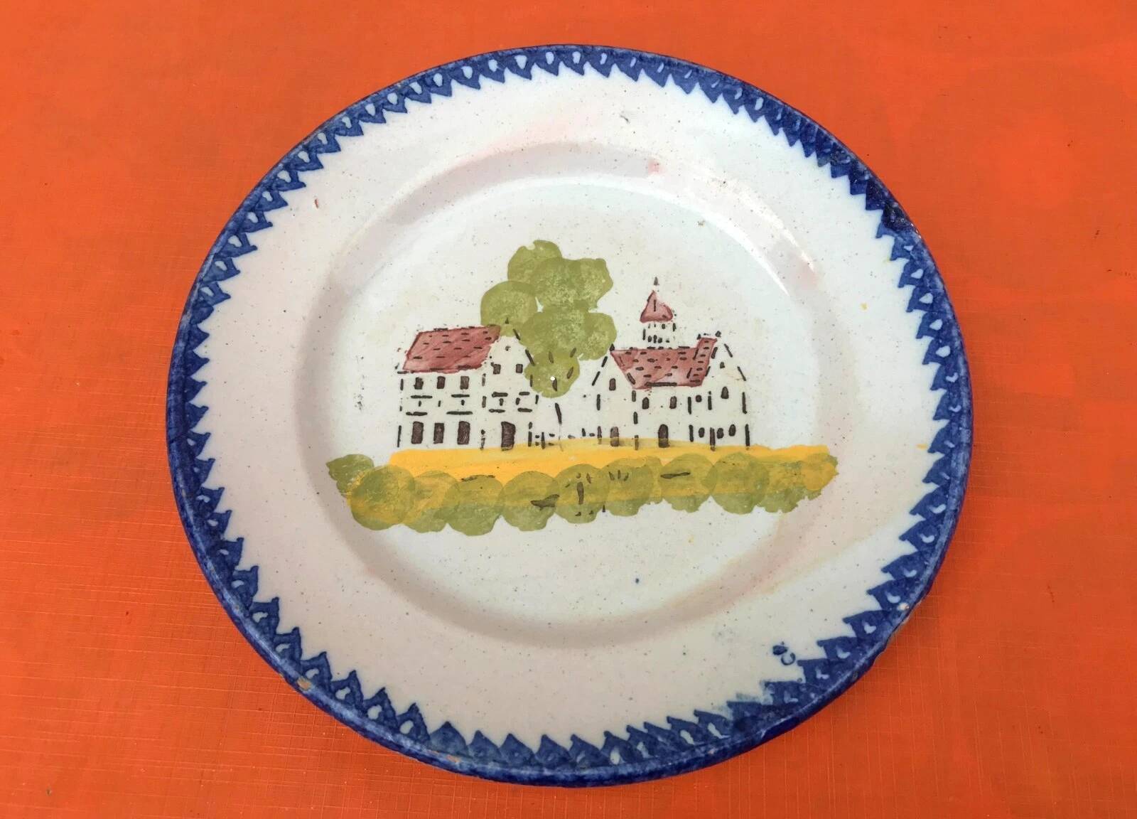 Charolles earthenware Old plate Traditional decoration