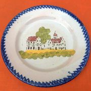 Faïence de Charolles Ancienne assiette Décor traditionnel