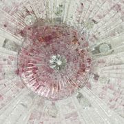 Plafonnier vintage en verre de Murano rose