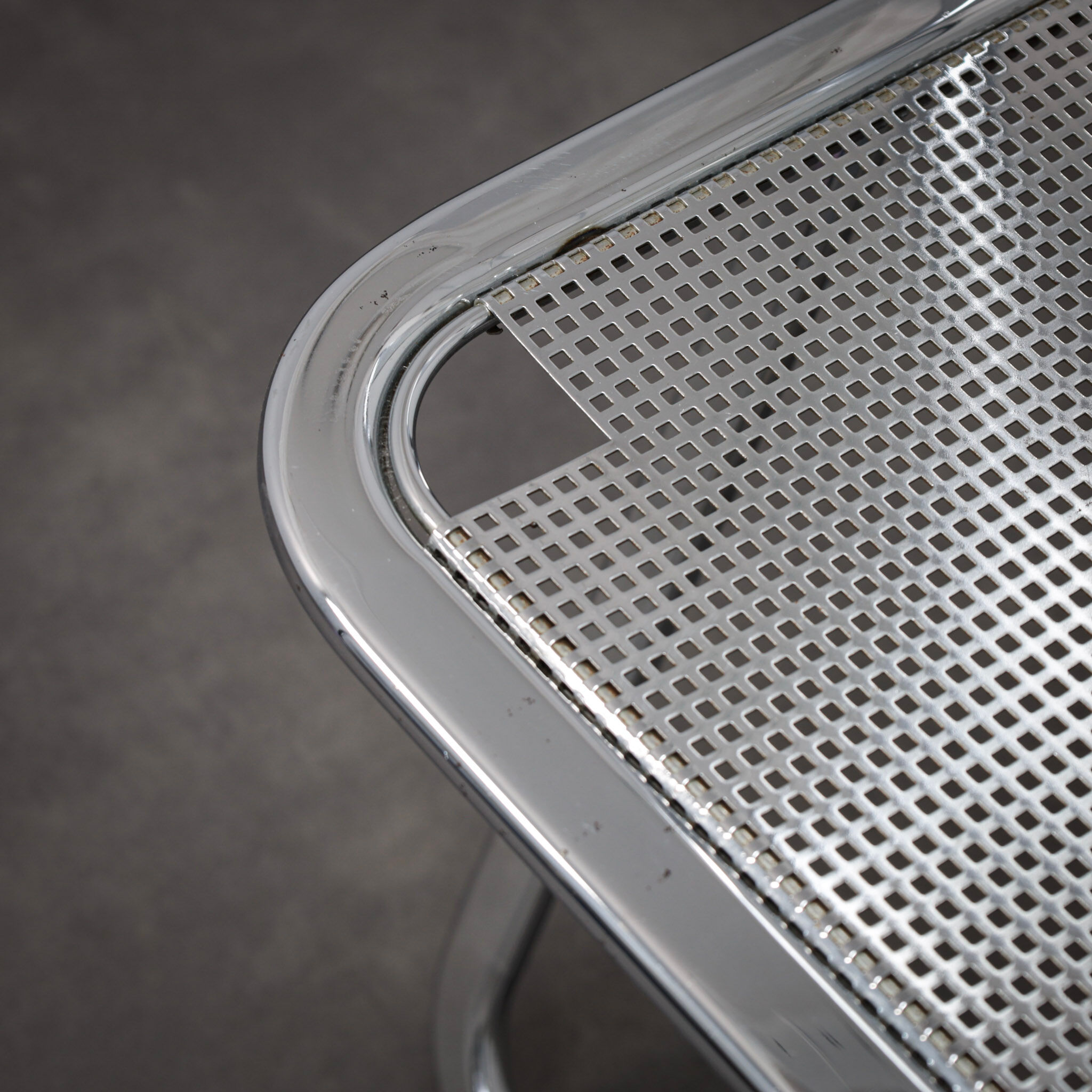 "Tamara" perforated metal folding chair by Arrben Italy (1980s)
