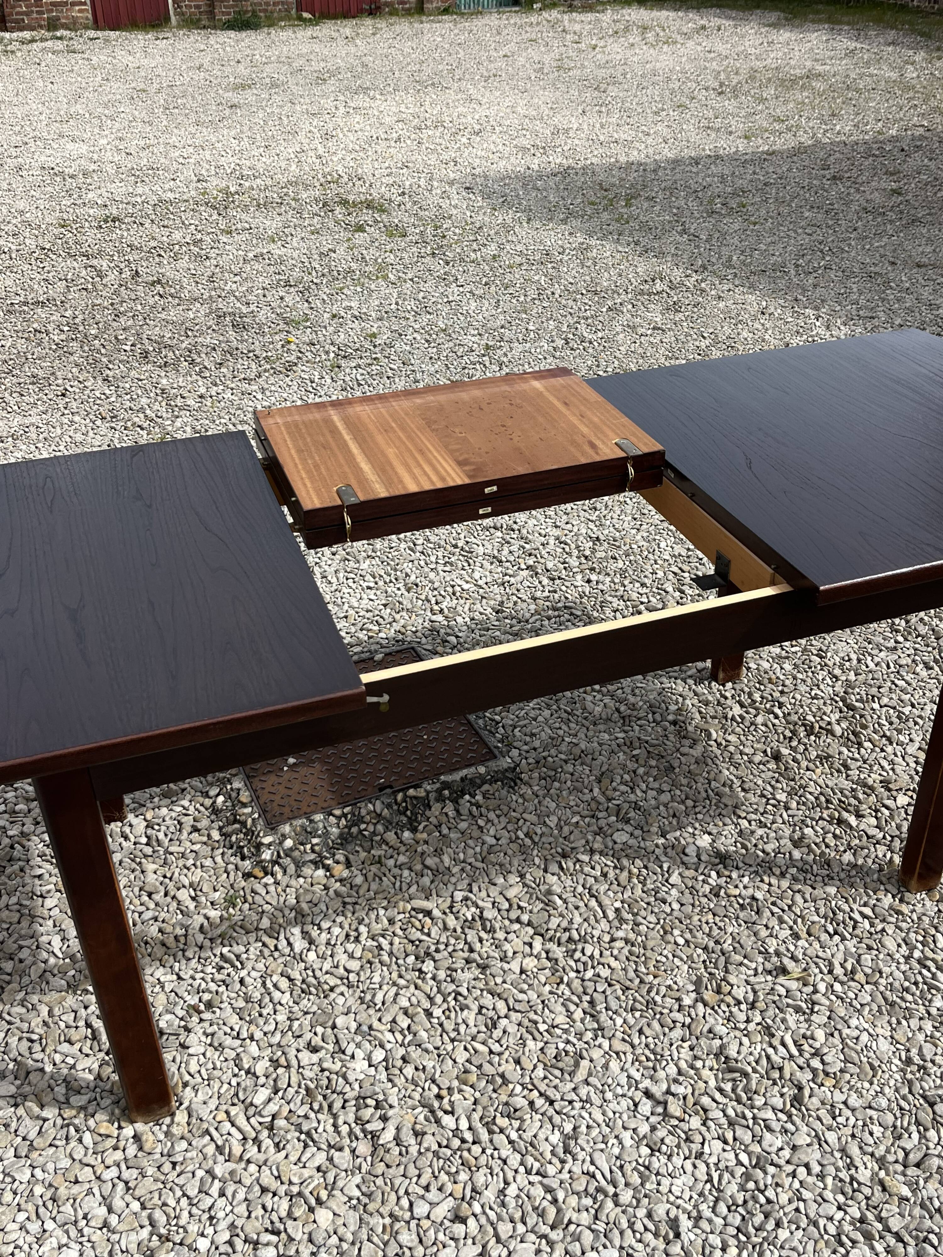 Scandinavian extendable teak table