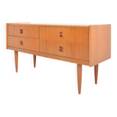 Small Scandinavian sideboard with 4 drawers, vintage 1960.