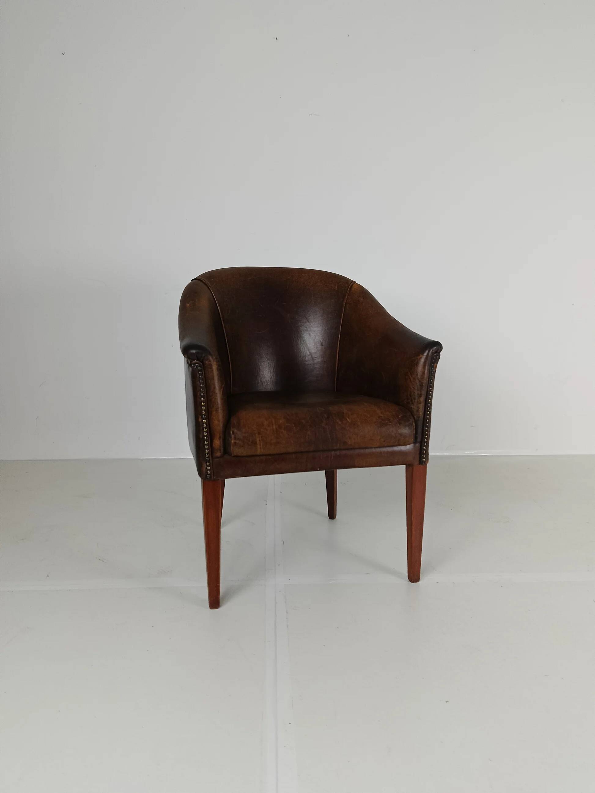 Sheep leather (desk) chair