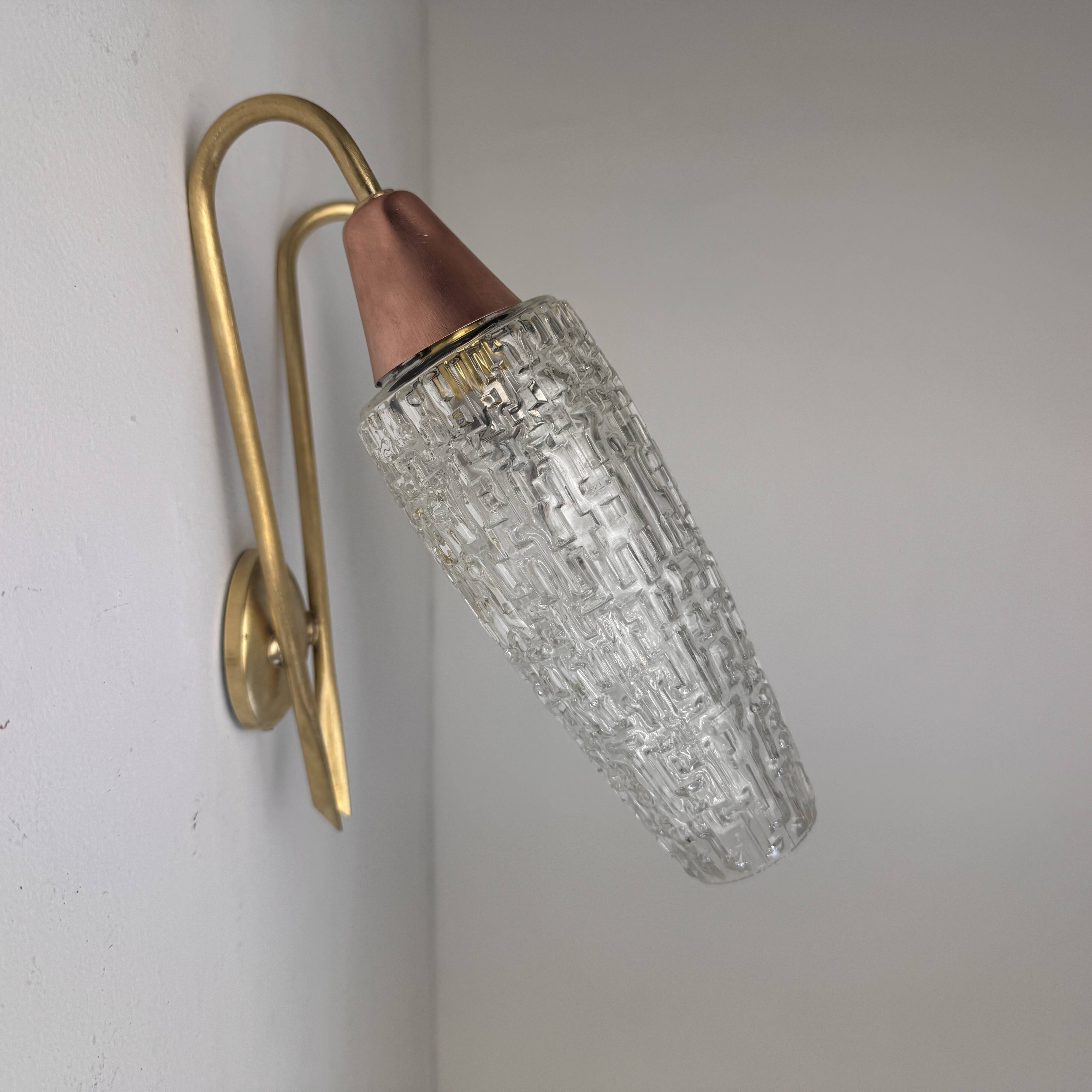 Pair of vintage double wall sconces "Maison Arlus"
